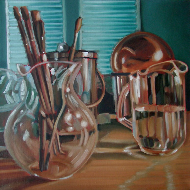 20" x 20" oil painting