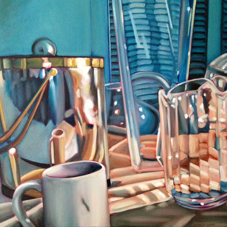 20" x 20" oil painting