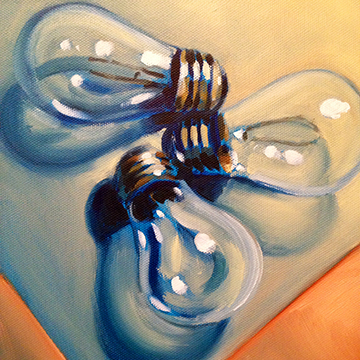 8" x 8" oil painting