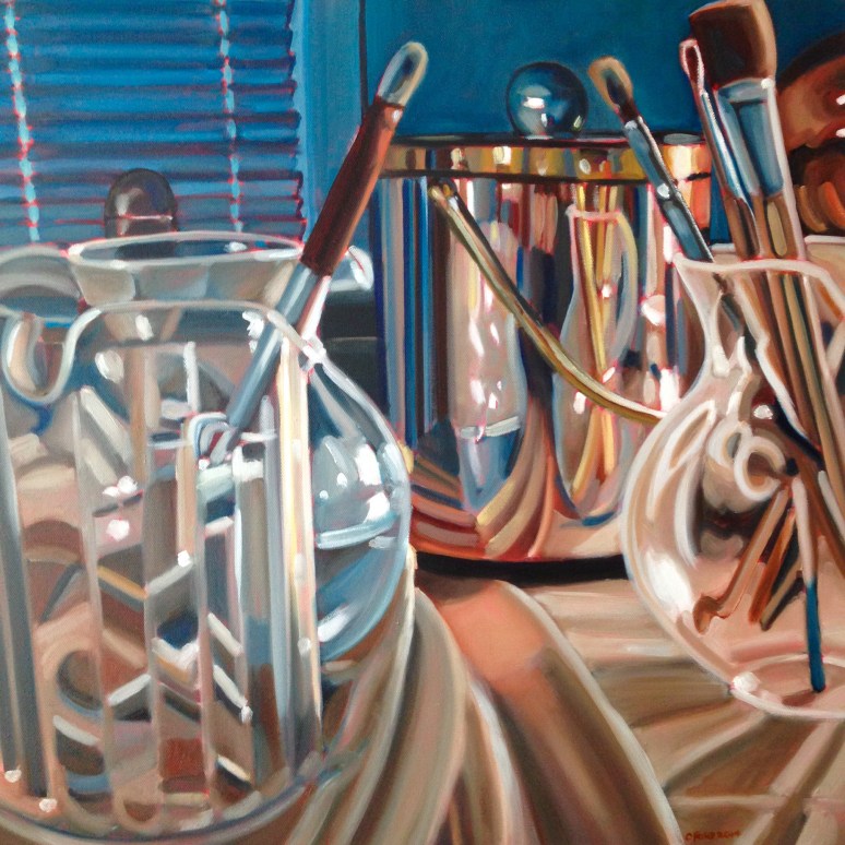 20" x 20" oil painting