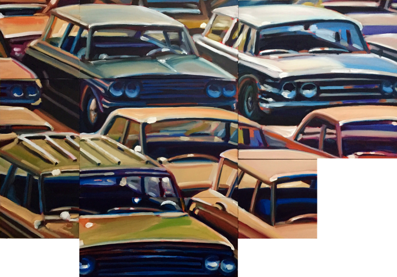 30" x 21" oil on wood panels