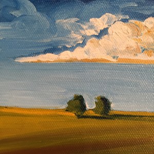 4" X 4" oil on board 