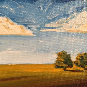 4" X 4" oil on board 